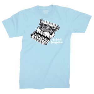 Tee Shirt Strangelove x Paperweight Typewriter Light Blue