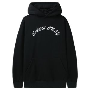 Sweat Cash Only Logo Pullover Hood Black