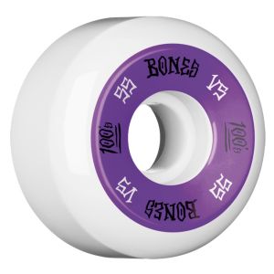 Roues Bones 100's V5 White Sidecut