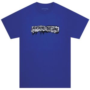 Tee Shirt Fucking Awesome Dill Cut Up Logo Tee Cobalt