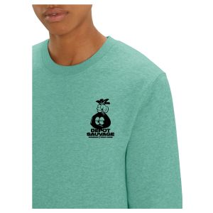 Sweat Crew Nozbone Dépôt Sauvage French Fries Mid Heather Green