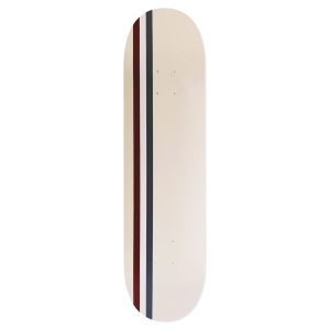 Board Skateboard Café Stripe Deck Cream Burgundy White Navy