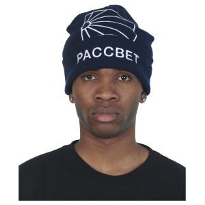 Bonnet Rassvet Logo Beanie Knit Navy
