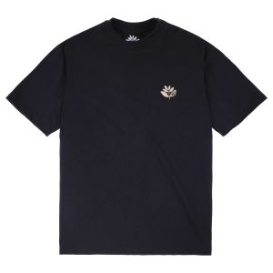 Tee Shirt Magenta Fingerprint Plant Tee Black