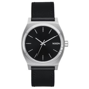 Montre Nixon Time Teller Leather Silver Black