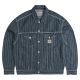 Chemise Carhartt Wip Orlean Shirt Jacket Orlean Stripe Blue White Stone Washed