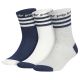 Chaussettes Adidas x Pop trading Company 3 Packs Socks Grey Navy White
