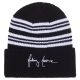 Bonnet Fucking Awesome Cursive Waffle Cuff Beanie Black
