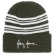 Bonnet Fucking Awesome Cursive Waffle Cuff Beanie Green