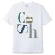 Tee Shirt Cash Only Big Letter Tee White