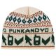 Bonnet Punk And Yo Cream Knit Skully Beanie