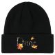 Bonnet Dime Classic Leafy Fold Beanie Light Black